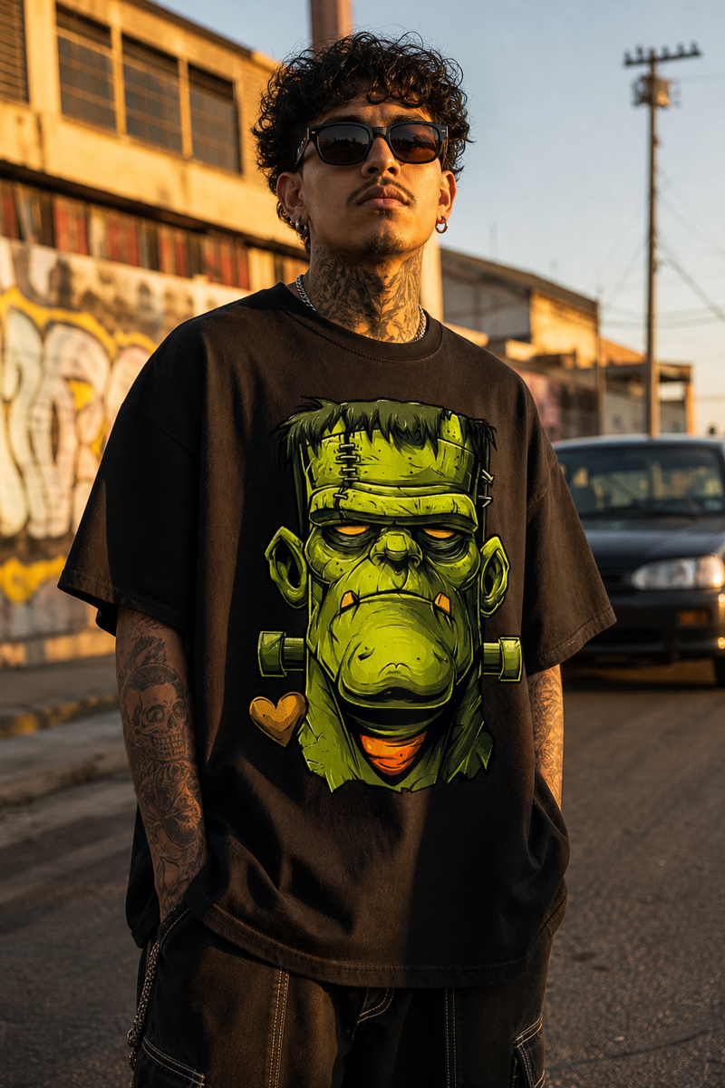 Playera Oversize Frankenstein Toxic