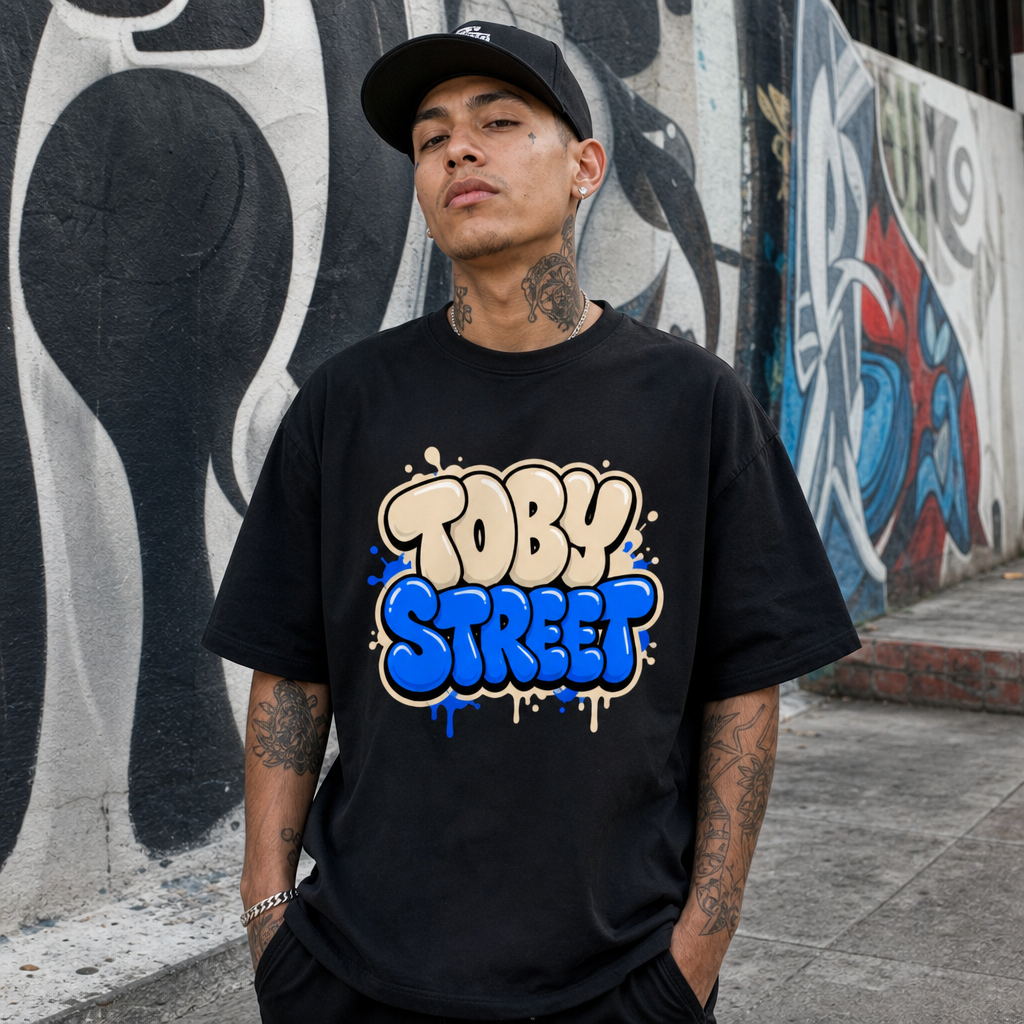 Playera Oversize Logo TØBY STREET Graffiti