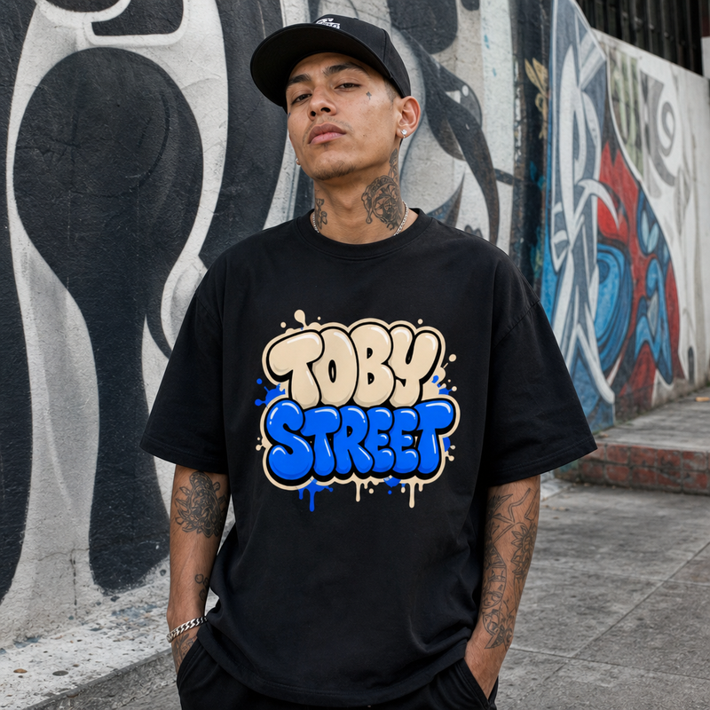 Playera Oversize Logo TØBY STREET Graffiti